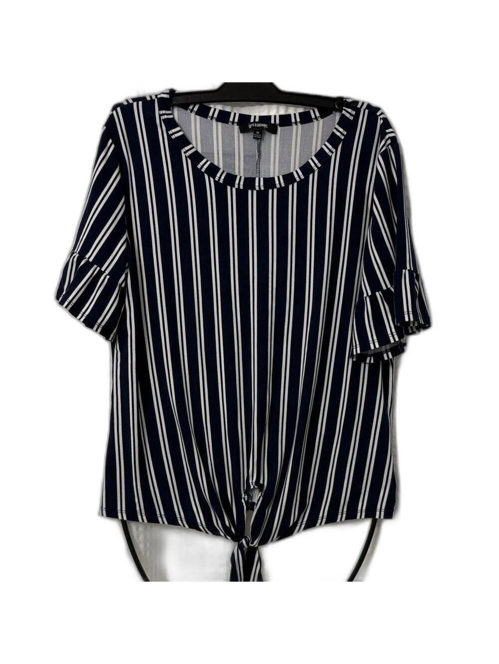 Ups and Downs navy blouse